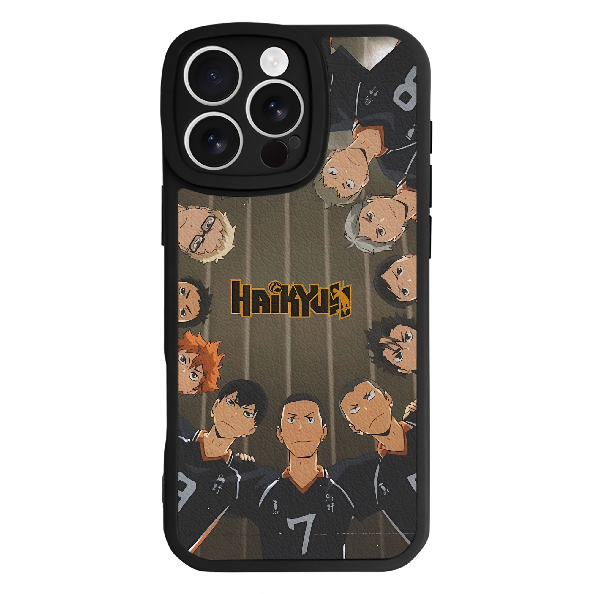 （画像用） ハイキュー!! Haikyu!! 【iPhone 16シリーズ対応】シリコンスマホケース（レザー調） 材質：シリコン
